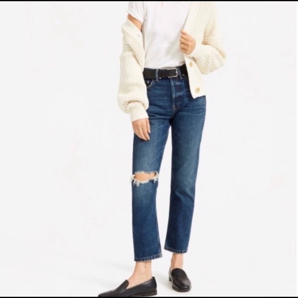 Everlane 90s Cheeky jean: Ripped knee edition